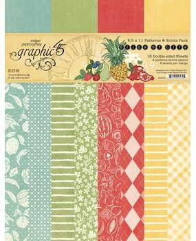 Graphic 45 PRE-ORDER Slice of Life 8,5x11 Inch Patterns & Solids Pack (4503231)