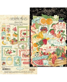 Graphic 45 Slice of Life Chipboard Pieces, Tags & Frames (4503234)