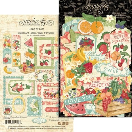 Graphic 45 Slice of Life Chipboard Pieces, Tags & Frames (4503234) Graphic 45 Slice of Life Chipboard Pieces, Tags & Frames (4503234)