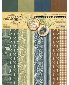 Graphic 45 Adventure Awaits 8,5x11 Inch Patterns & Solids Pack (4503250)