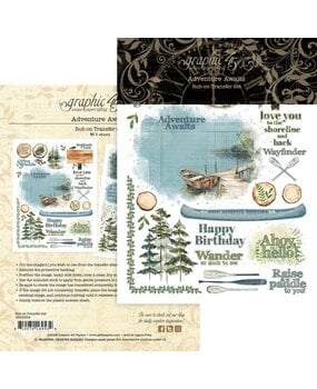 Graphic 45 PRE-ORDER Adventure Awaits Rub-on Transfers (4503254)