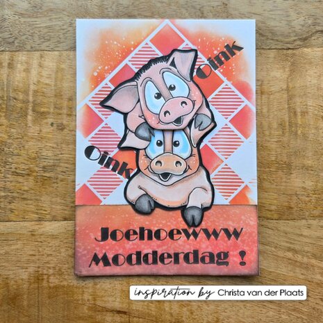 Vaessen Creative On the Farm Clear Stamps Piggy (CAR0404)