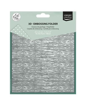 Vaessen Creative On the Farm Embossing Folder Wood (CAR0407)