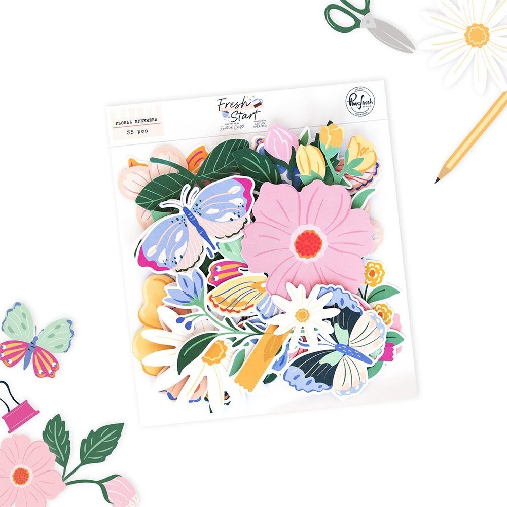 Pinkfresh Studio PRE-ORDER Fresh Start Floral Ephemera (320326)