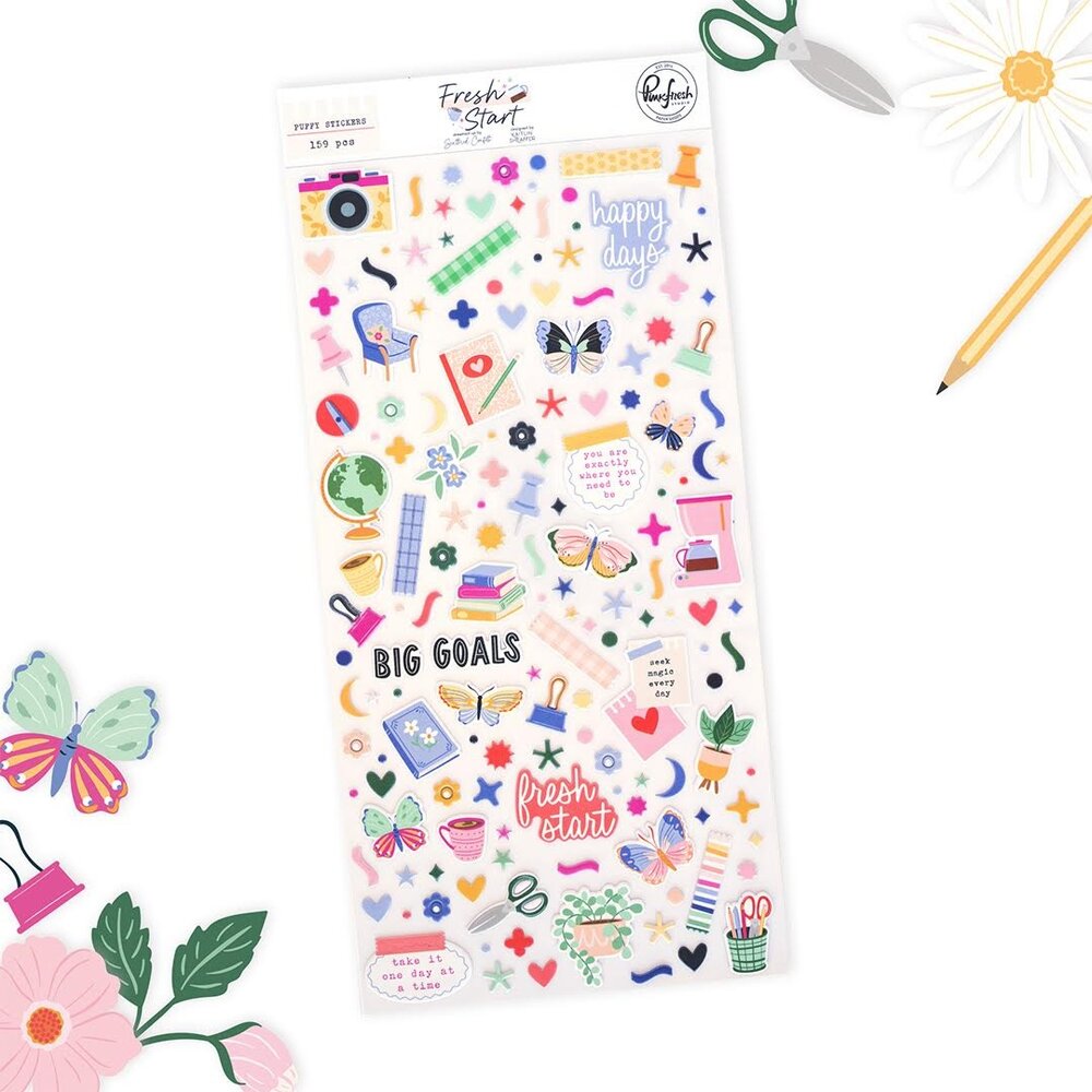 Pinkfresh Studio PRE-ORDER Fresh Start Puffy Stickers (319926)