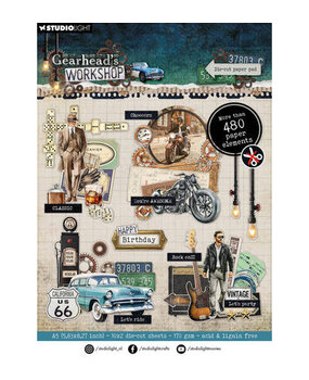 Studio Light PRE-ORDER Gearhead's Workshop A5 Die-Cut Paper Pad (SL-GW-DCPP469)