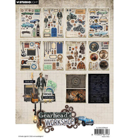 Studio Light PRE-ORDER Gearhead's Workshop A5 Die-Cut Paper Pad (SL-GW-DCPP469)