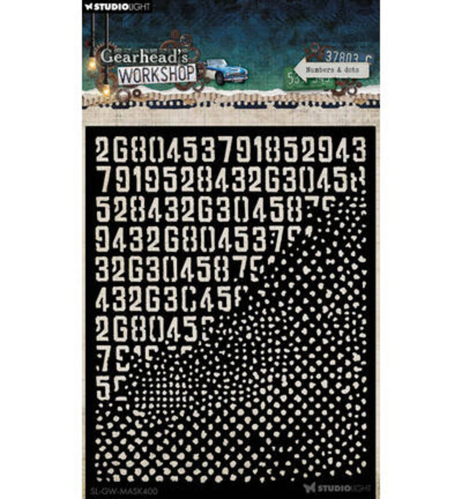 Studio Light PRE-ORDER Gearhead's Workshop Masking Stencil Number & Dots (SL-GW-MASK400)