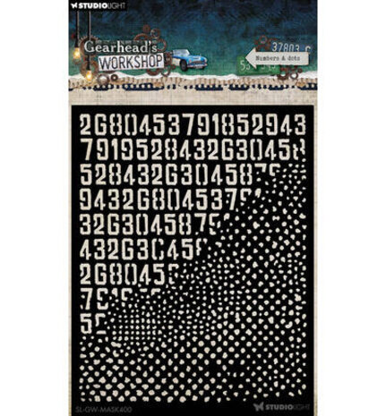 Studio Light PRE-ORDER Gearhead's Workshop Masking Stencil Number & Dots (SL-GW-MASK400)