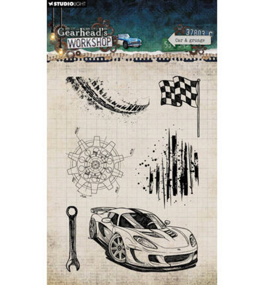 Studio Light Gearhead's Workshop Clear Stamp Car & Grunge (SL-GW-STAMP945) Studio Light Gearhead's Workshop Clear Stamp Car & Grunge (SL-GW-STAMP945)