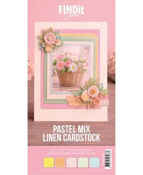 Find It Trading Linen Cardstock Pack 4K Pastel Mix (FITCB4K007)