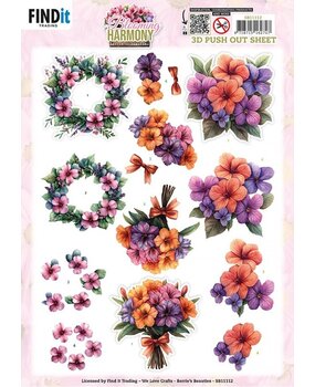 Berrie's Beauties Blooming Harmony 3D Push Out Blooming Bouquet (SB11112)