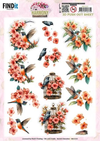 Berrie's Beauties Blooming Harmony 3D Push Out Blooming Serenade (SB11113)