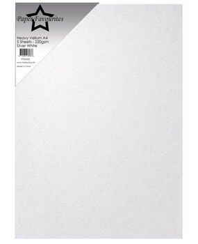 Paper Favourites Heavy Vellum A4 Silver White 220g (PFSS902)