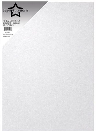 Paper Favourites Heavy Vellum A4 Silver White 220g (PFSS902)