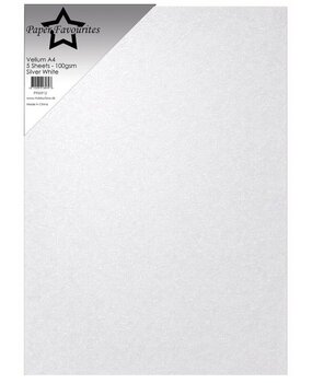 Paper Favourites Vellum A4 Silver White 100g (PFSS912)