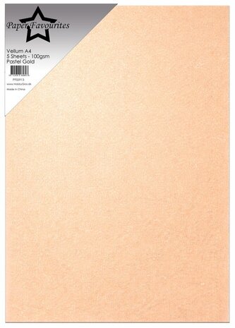 Paper Favourites Vellum A4 Pastel Gold 100g (PFSS913)