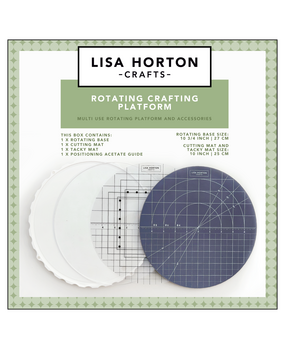 Lisa Horton Crafts Rotating Crafting Platform with Interchangeable Cutting Mat and Tacky Mat (LHCT073)