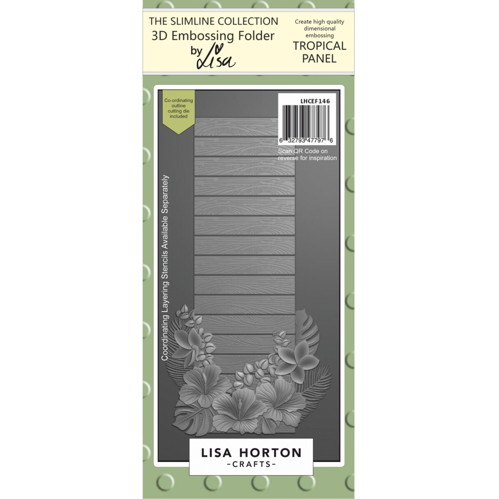 Lisa Horton Crafts Tropical Panel DL 3D Embossing Folder & Die (LHCEF146)