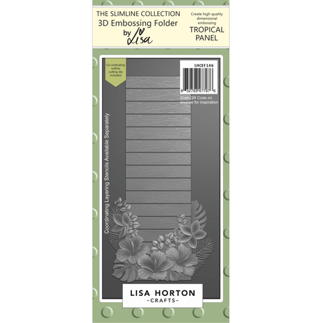 Lisa Horton Crafts Tropical Panel DL 3D Embossing Folder & Die (LHCEF146)