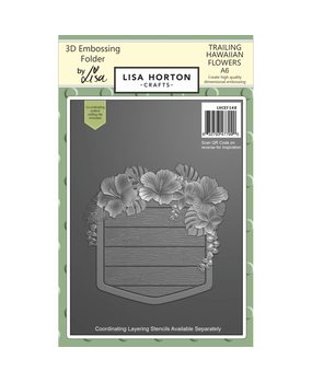 Lisa Horton Crafts Trailing Hawaiian Flowers A6 3D Embossing Folder & Die (LHCEF148)