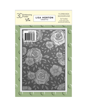 Lisa Horton Crafts Floribunda Background 5x7 Inch 3D Embossing Folder (LHCEF182)