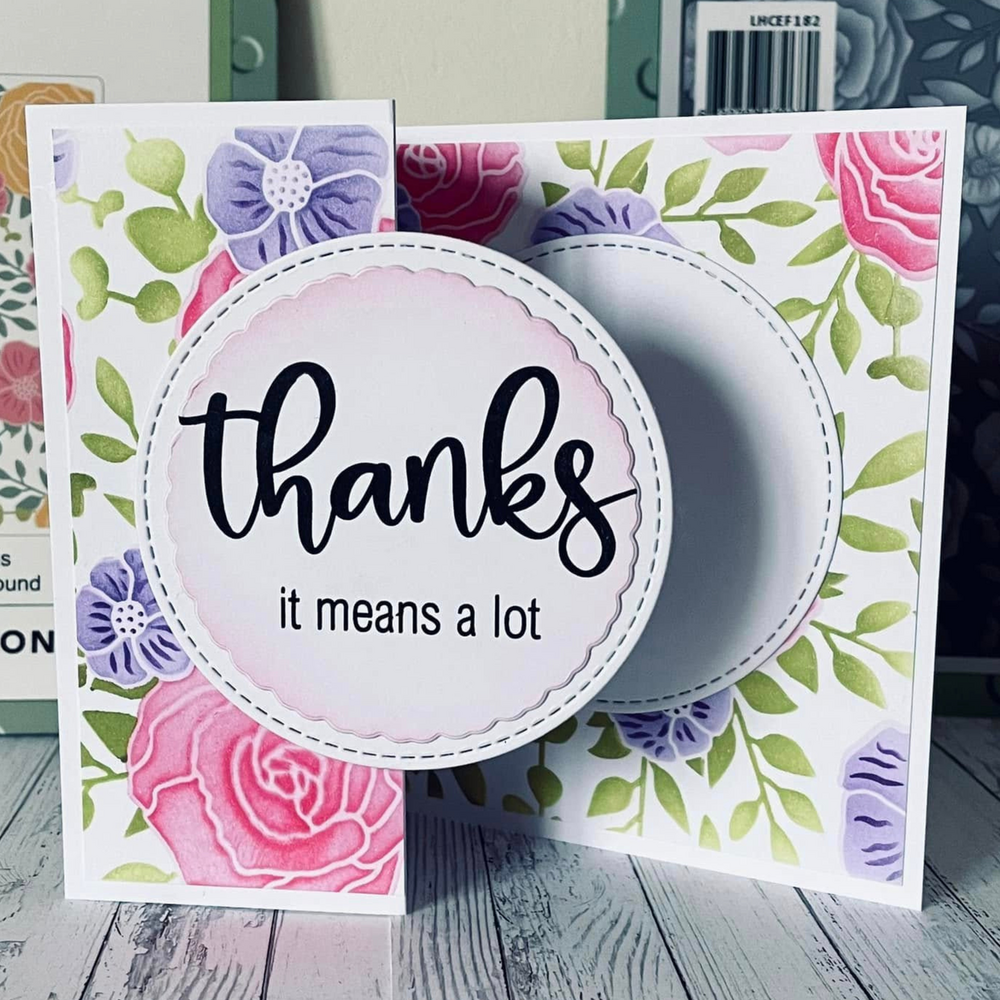 Lisa Horton Crafts Floribunda Background 5x7 Inch 3D Embossing Folder (LHCEF182)