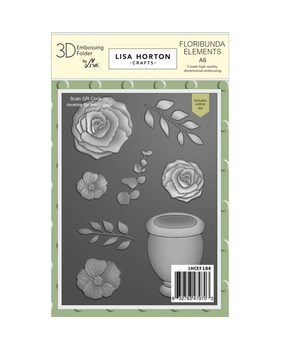 Lisa Horton Crafts Floribunda Elements A6 3D Embossing Folder & Die (LHCEF184)