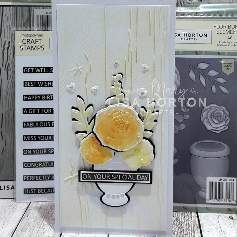 Lisa Horton Crafts Floribunda Elements A6 3D Embossing Folder & Die (LHCEF184)