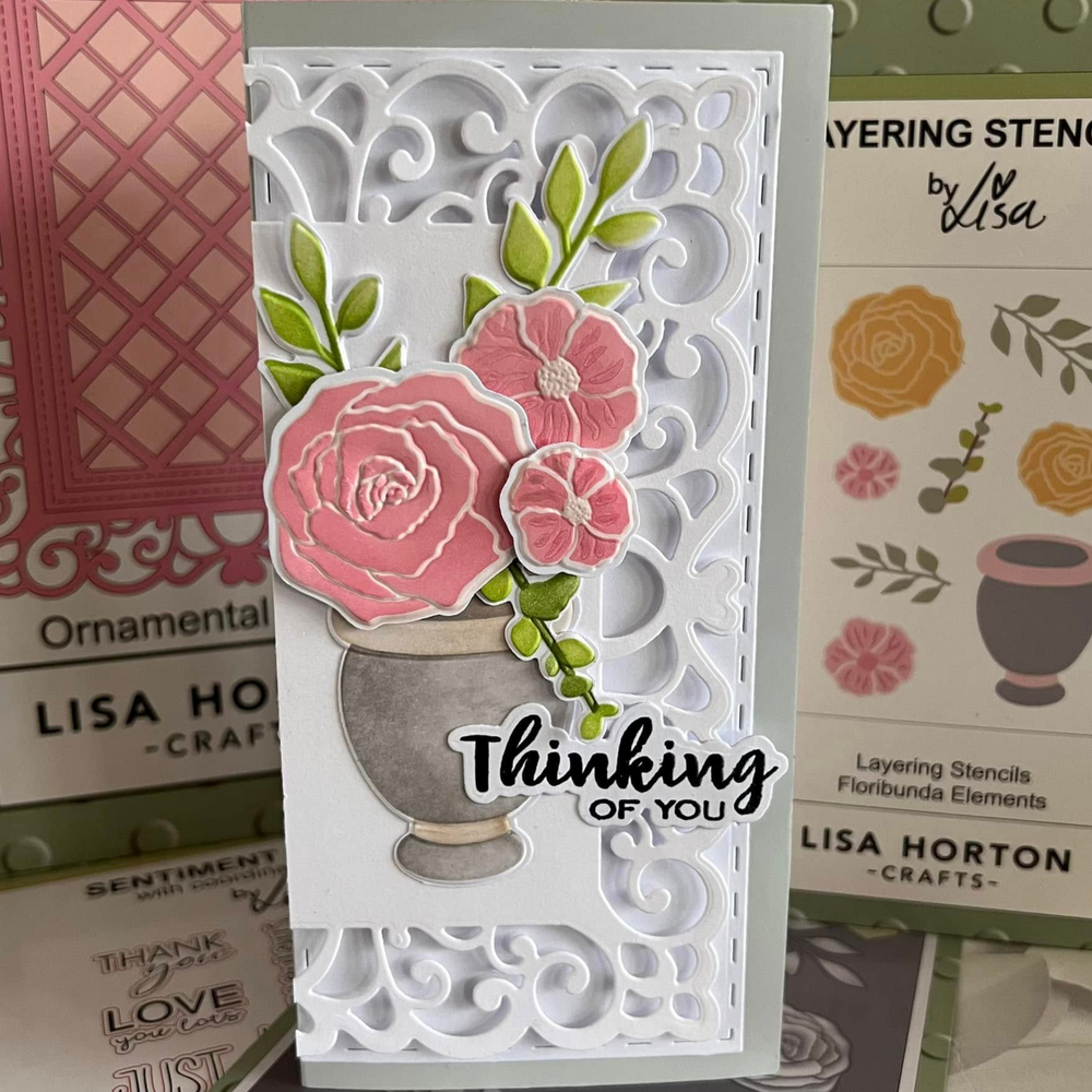 Lisa Horton Crafts Floribunda Elements A6 3D Embossing Folder & Die (LHCEF184)