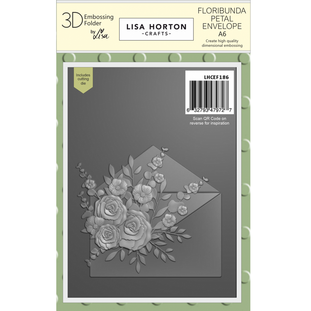 Lisa Horton Crafts Floribunda Petal Envelope A6 Embossing Folder & Die (LHCEF186)