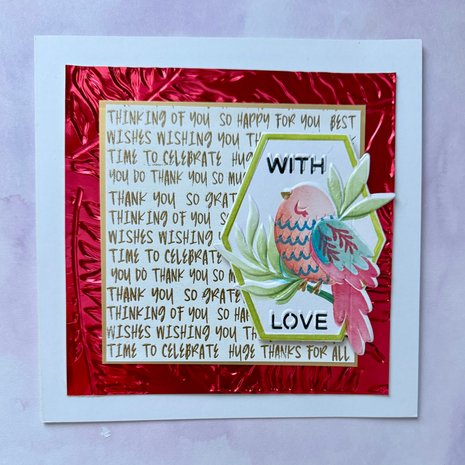 Lisa Horton Crafts Songbirds 5x7 Inch 3D Embossing Folder with Integrated Die (LHCEF270)