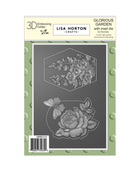 Lisa Horton Crafts Glorious Garden 5x7 Inch 3D Embossing Folder with Integrated Die (LHCEF271)