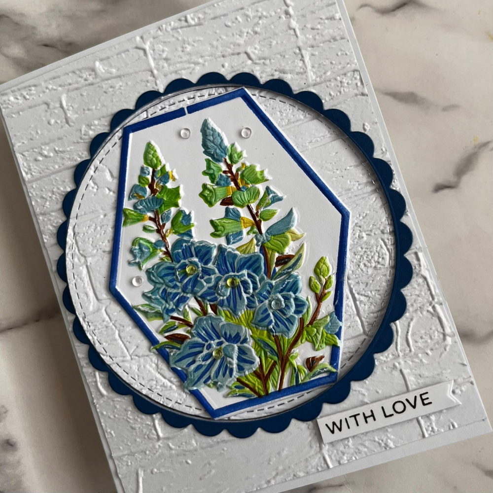 Lisa Horton Crafts Glorious Garden 5x7 Inch 3D Embossing Folder with Integrated Die (LHCEF271)