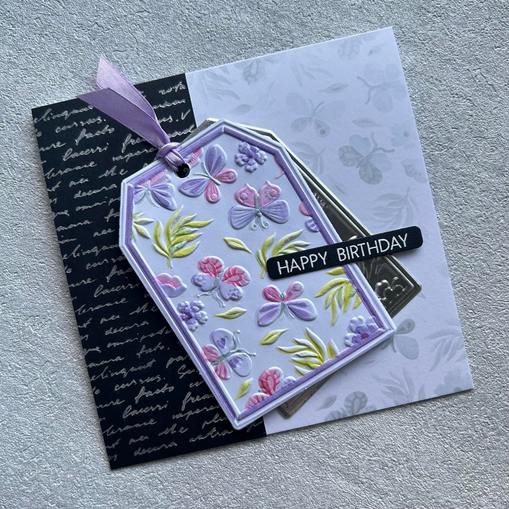 Lisa Horton Crafts Floral Backgrounds 5x7 Inch 3D Embossing Folder with Integrated Die (LHCEF272)