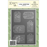 Lisa Horton Crafts Mini Tags 5x7 Inch 3D Embossing Folder with Integrated Die (LHCEF273)