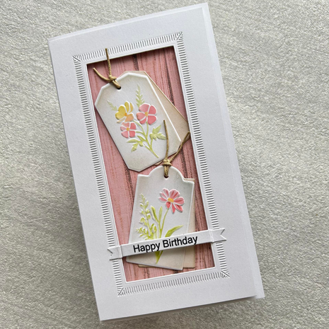 Lisa Horton Crafts Mini Tags 5x7 Inch 3D Embossing Folder with Integrated Die (LHCEF273)