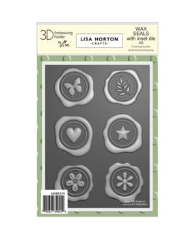 Lisa Horton Crafts Wax Seals A6 3D Embossing Folder with Integrated Die (LHCEF274)