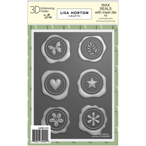 Lisa Horton Crafts Wax Seals A6 3D Embossing Folder with Integrated Die (LHCEF274)