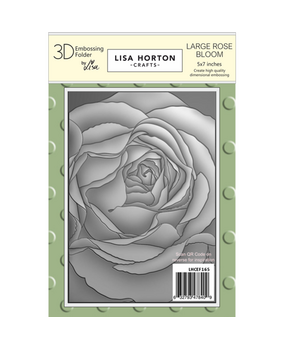 Lisa Horton Crafts Large Rose Bloom 5x7 Inch Embossing Folder (LHCEF165)