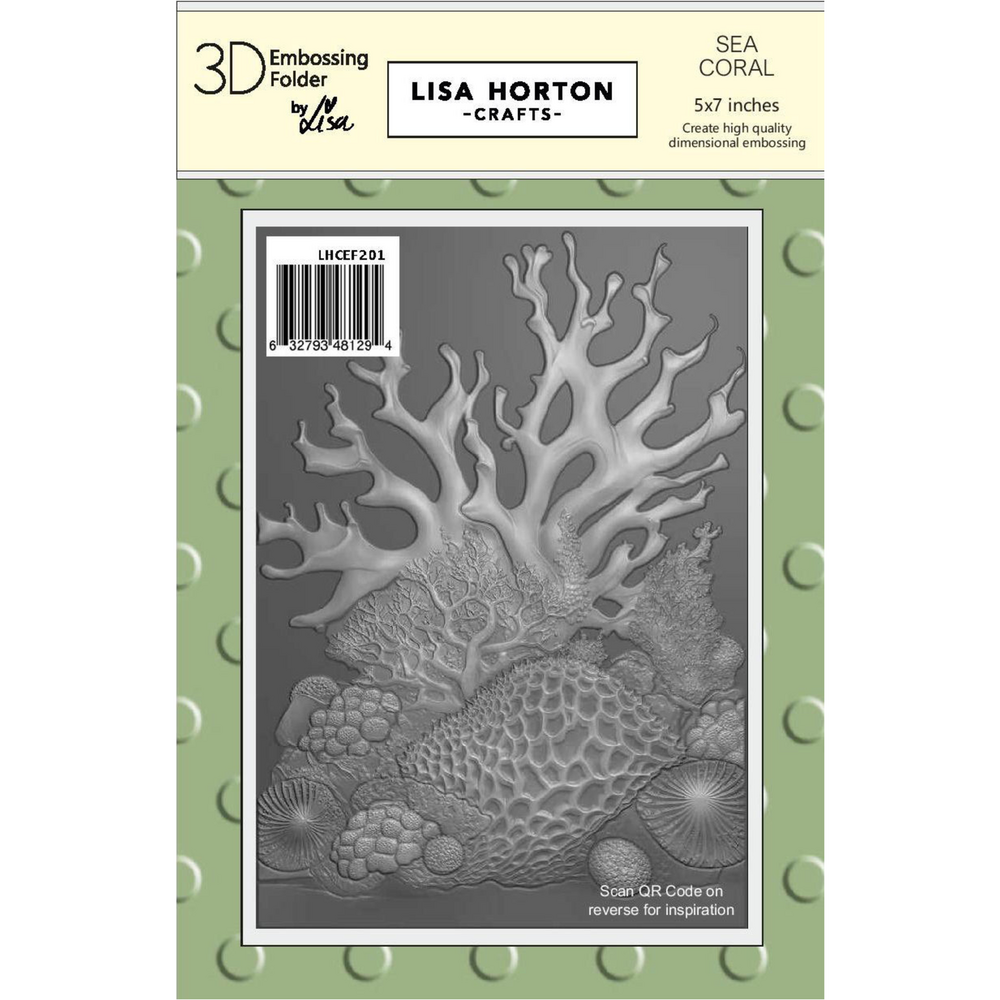 Lisa Horton Crafts Sea Coral 5x7 Inch 3D Embossing Folder (LHCEF201)