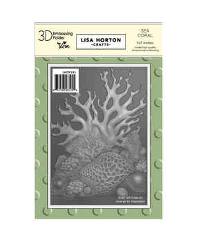 Lisa Horton Crafts Sea Coral 5x7 Inch 3D Embossing Folder (LHCEF201)