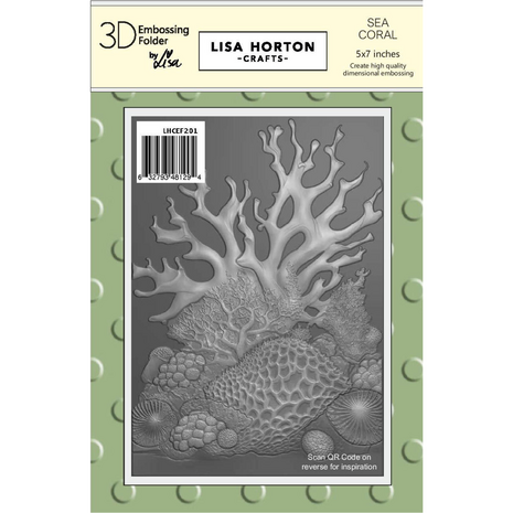 Lisa Horton Crafts Sea Coral 5x7 Inch 3D Embossing Folder (LHCEF201)
