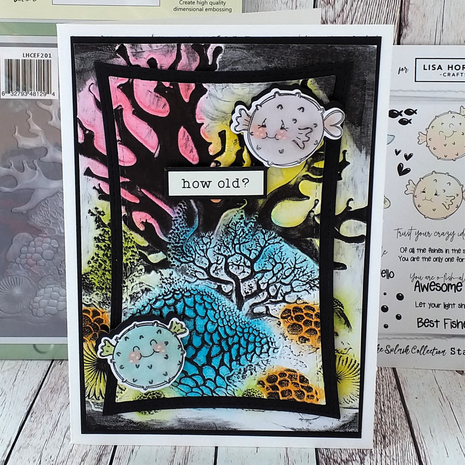 Lisa Horton Crafts Sea Coral 5x7 Inch 3D Embossing Folder (LHCEF201)