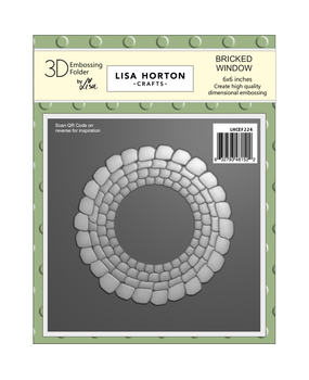 Lisa Horton Crafts Bricked Window 6x6 Inch 3D Embossing Folder (LHCEF224)