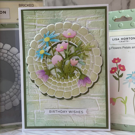 Lisa Horton Crafts Bricked Window 6x6 Inch 3D Embossing Folder (LHCEF224)