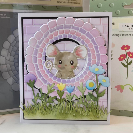 Lisa Horton Crafts Bricked Window 6x6 Inch 3D Embossing Folder (LHCEF224)