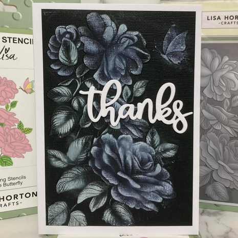 Lisa Horton Crafts Rose Butterfly 5x7 Inch 3D Embossing Folder (LHCEF228)