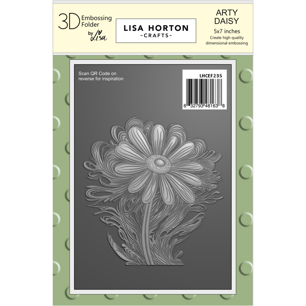 Lisa Horton Crafts Arty Daisy 5x7 Inch 3D Embossing Folder (LHCEF235)