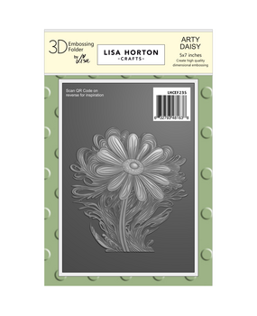 Lisa Horton Crafts Arty Daisy 5x7 Inch 3D Embossing Folder (LHCEF235)